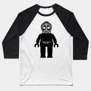 Zombie Apocalypse Hazmat Gas Mask Minifig Baseball T-Shirt